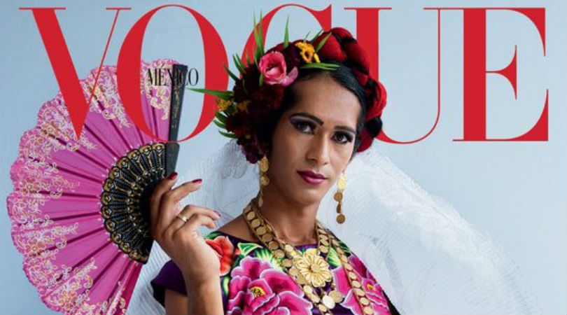 Histórico: por primera vez Vogue publica en portada una muxe