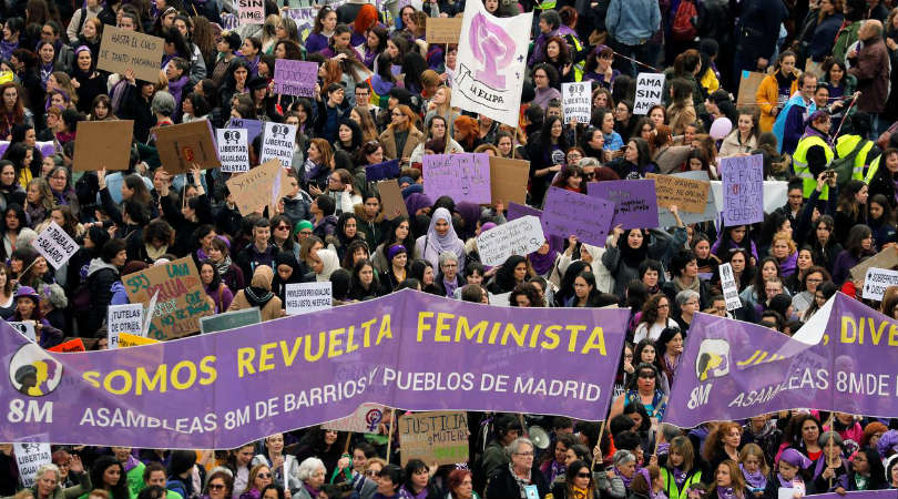 Vista de la manifestación del 8M en Madrid. REUTERS / Susana Vera