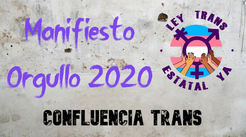 Manifiesto Orgullo 2020 - Confluencia Trans