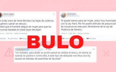 Bulos y falsas afirmaciones sobre la Ley Trans: no, ni un hombre acusado por violencia de género ni uno por agresión sexual podría eludir su acción penal registrando su sexo como mujer