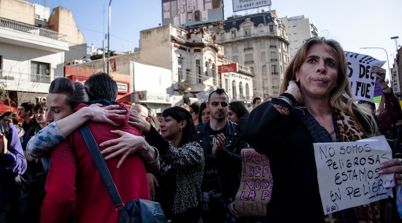 Manifestación contra los feminicidios y travesticidios en Buenos Aires./ Constanza Portnoy