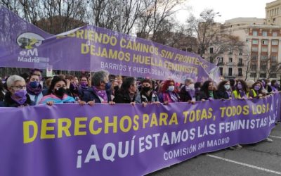 El 8M rebautiza la plaza de Colón como la Plaza de la Revolución Feminista