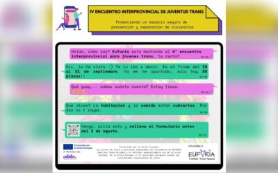 Abierta la inscripción al IV ENCUENTRO INTERPROVINCIAL DE JUVENTUD TRANS