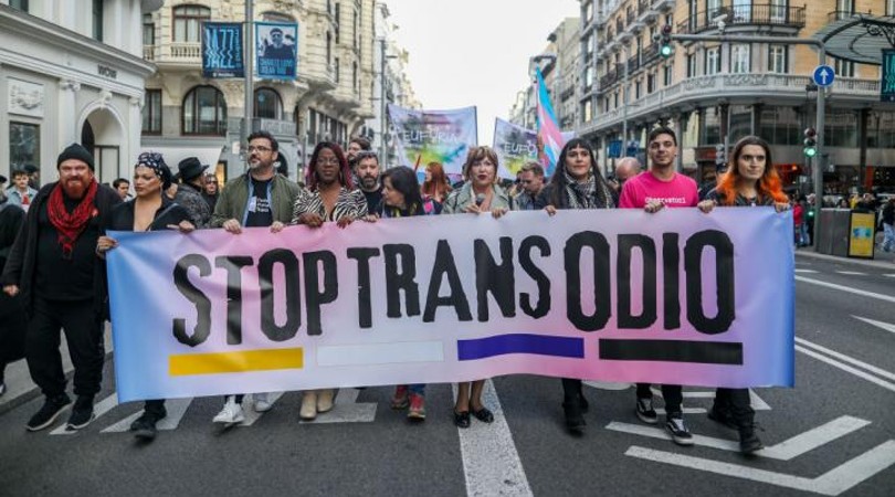 Manifestación en favor de los derechos de las personas trans en Madrid, el pasado octubre. SOPA IMAGES