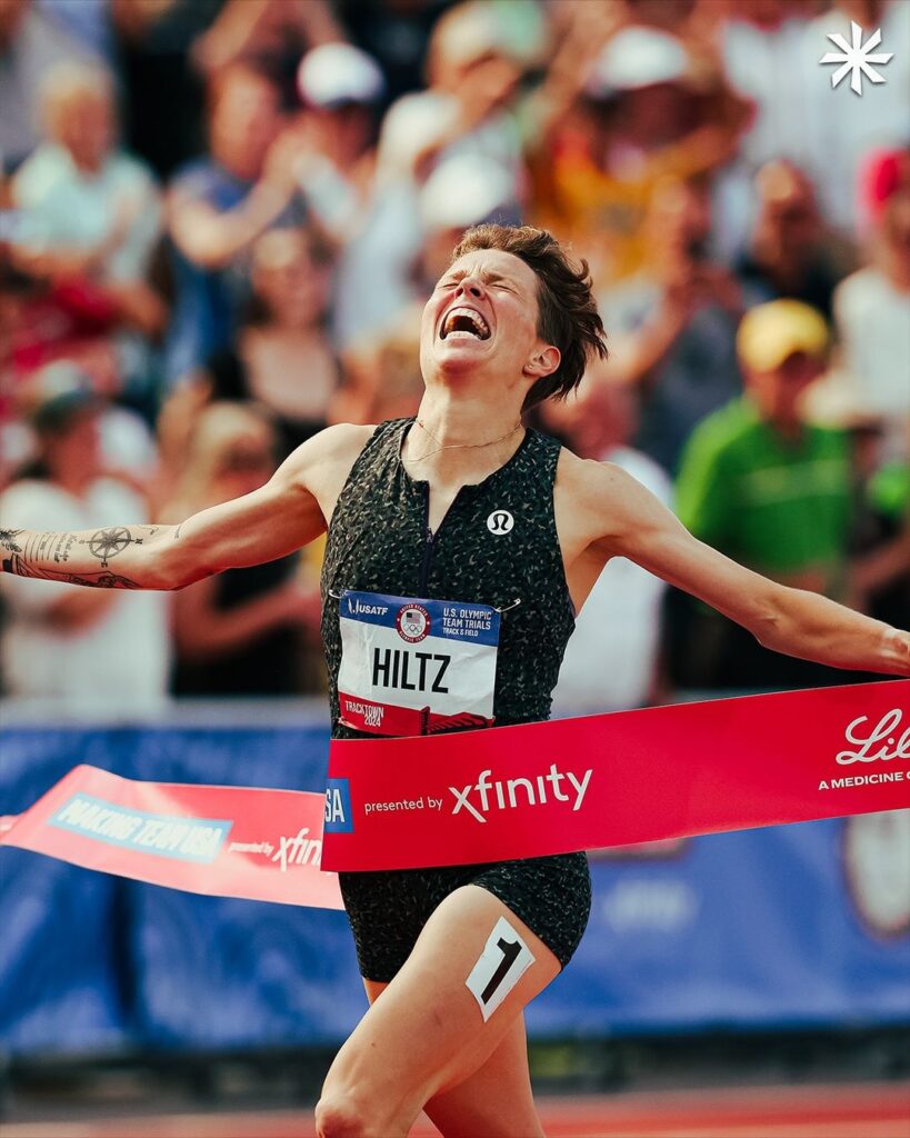 Nikki Hiltz, atleta no binarie en el equipo de Estados Unidos.