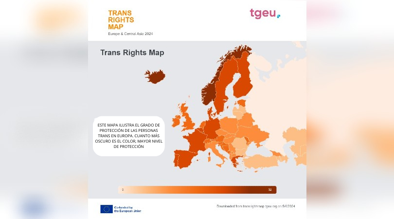 Mapa de derechos trans 2024 de TGEU